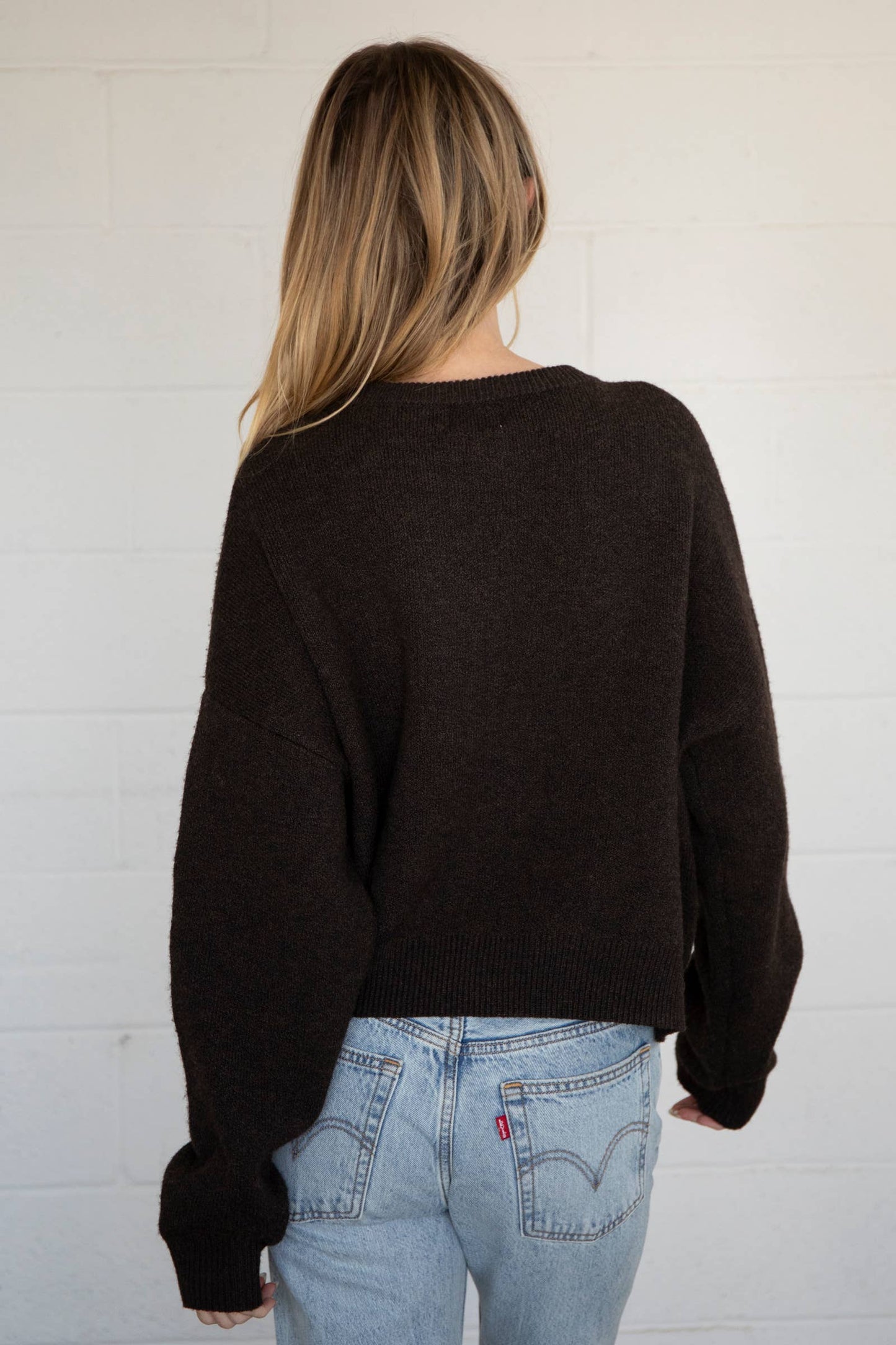 Alyssa Cardigan: Chocolate / M
