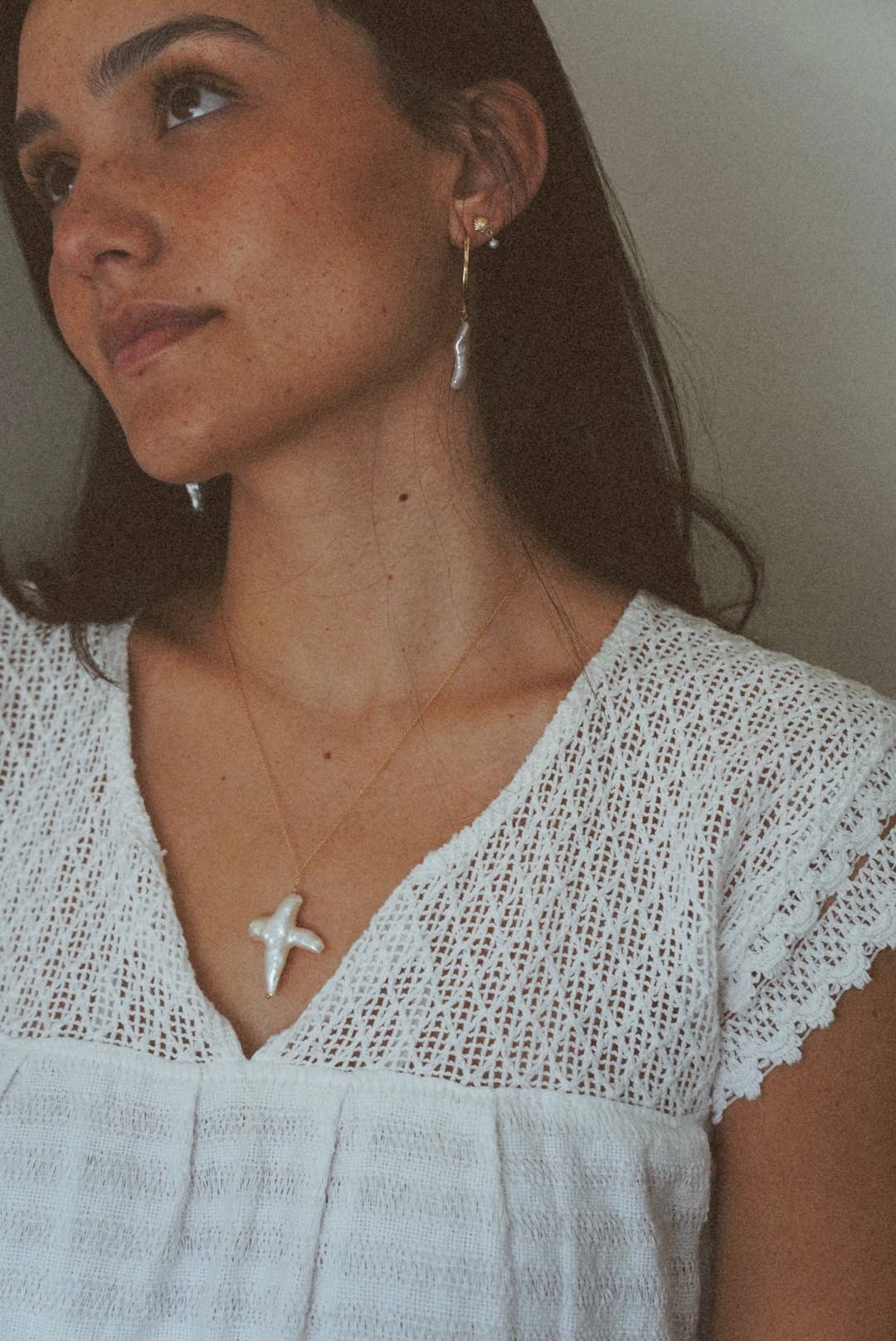 Saltwater Cross Necklace