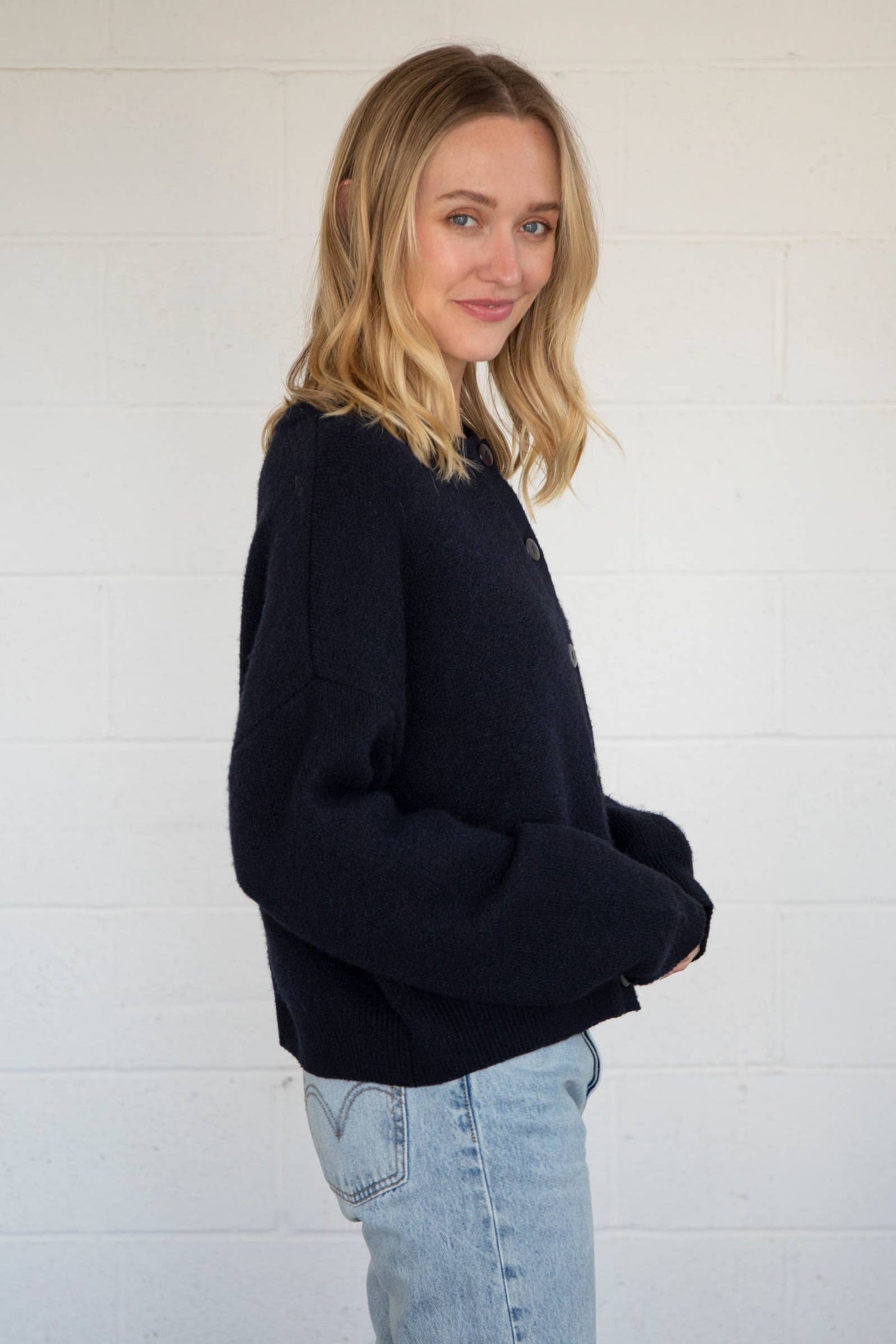 Alyssa Cardigan: Chocolate / M