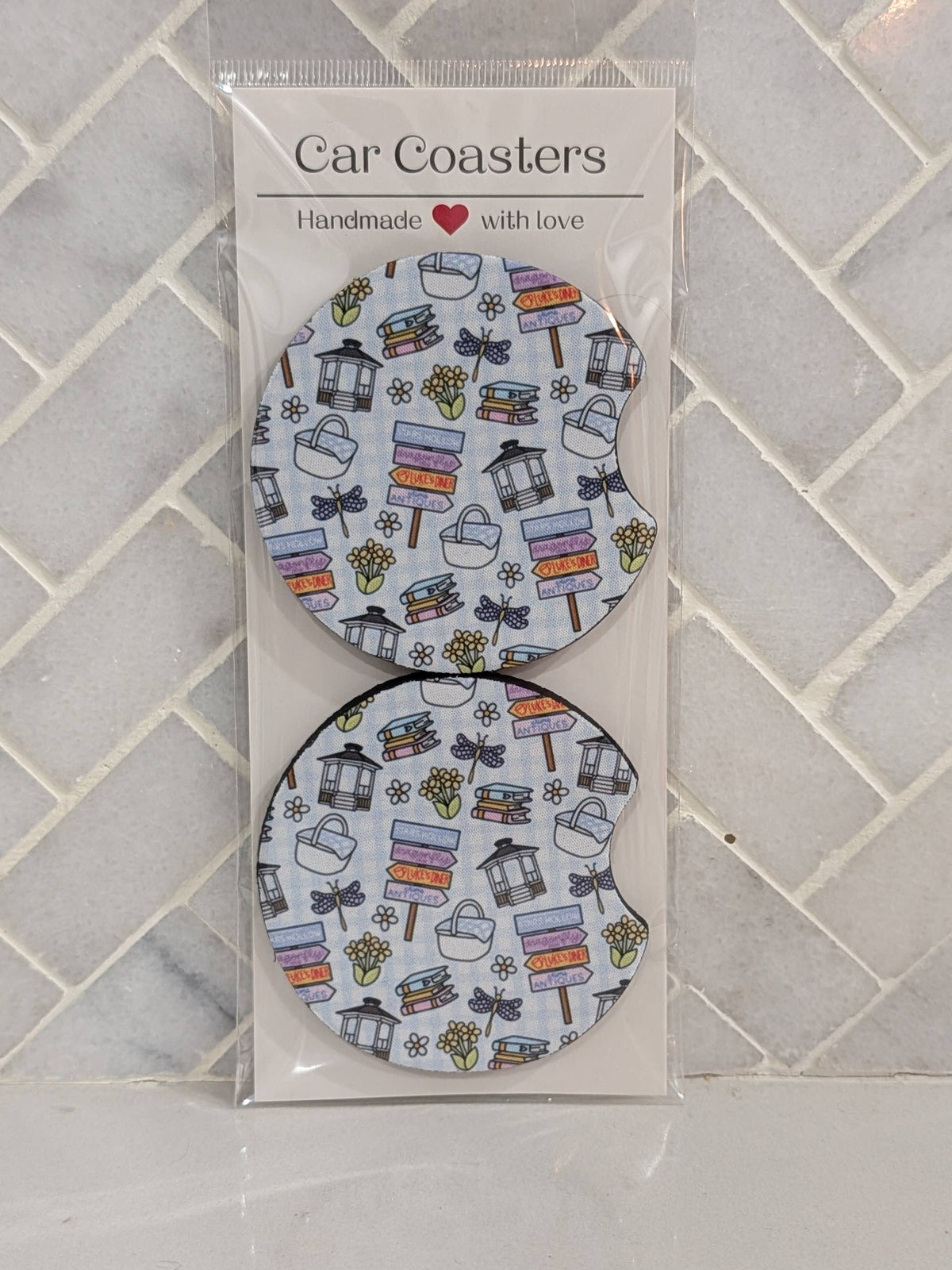 Summer Stars Inspired Car Coasters : Large pattern