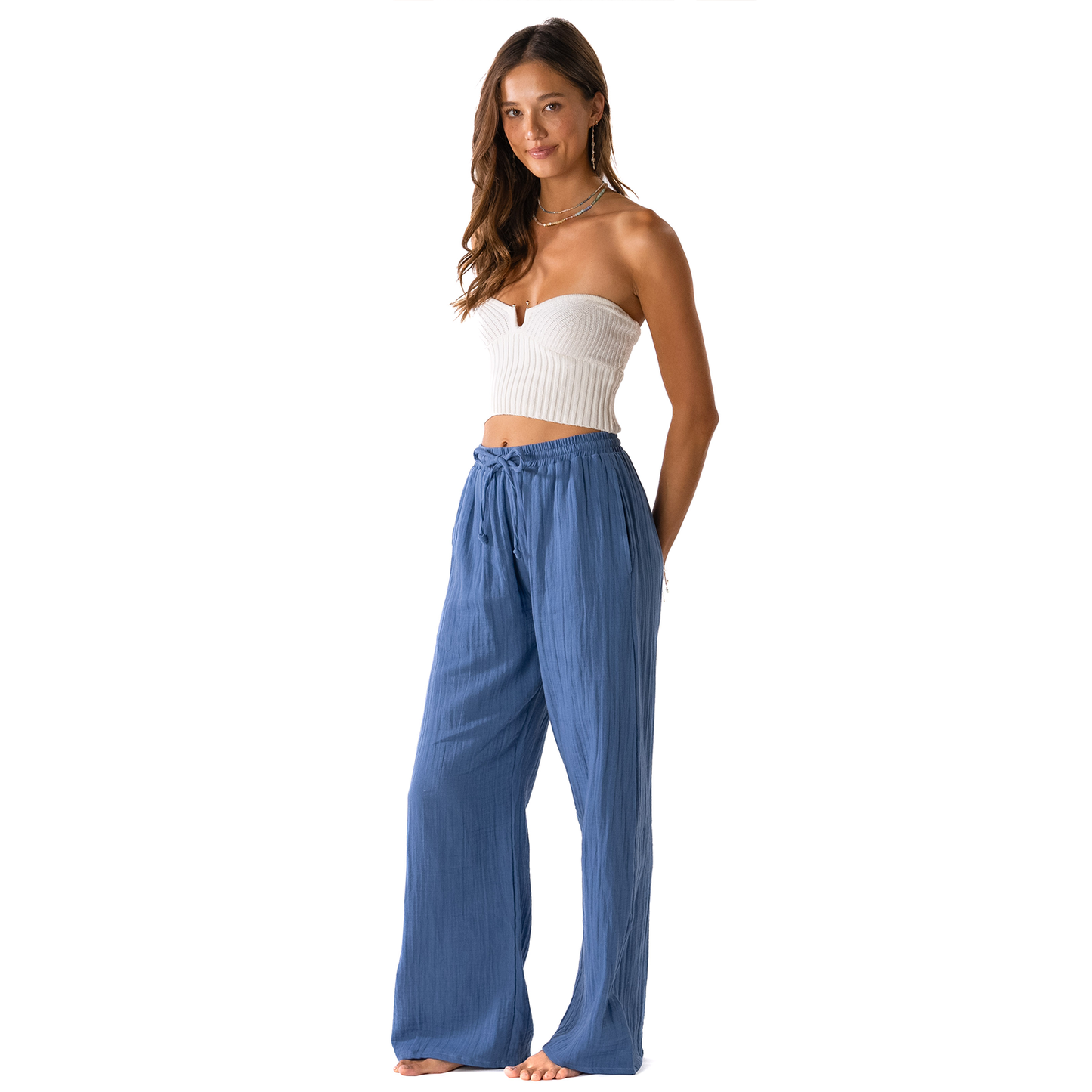 Ocean Blue Cabana Pants