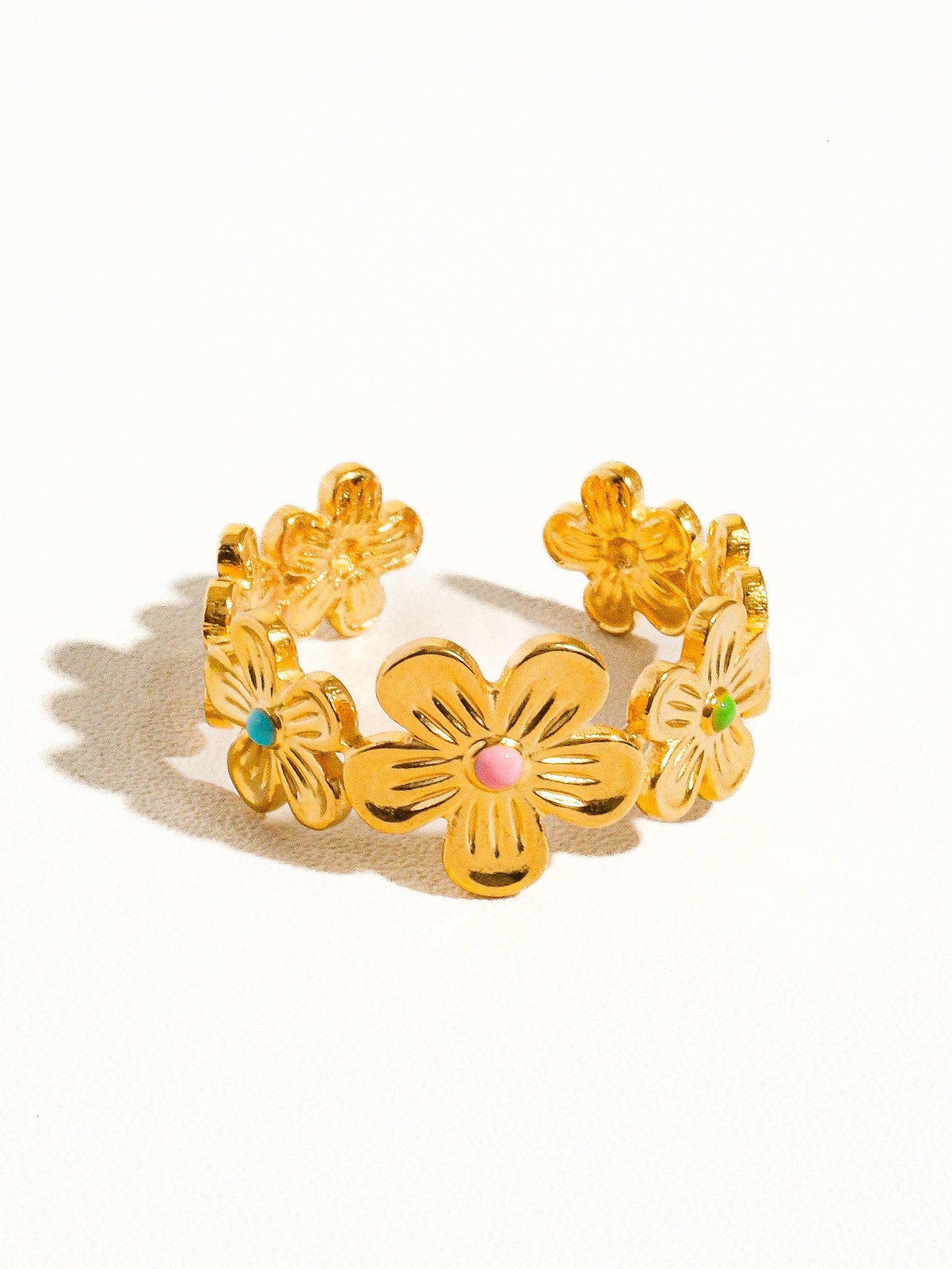 Golden Hibiscus Multicolor Ring-PREORDER