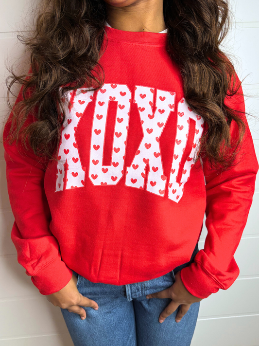 XOXO Heart Filled Sweatshirt