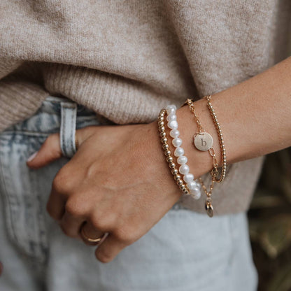 Gold Filled Luxe Beaded Bracelet: 3MM