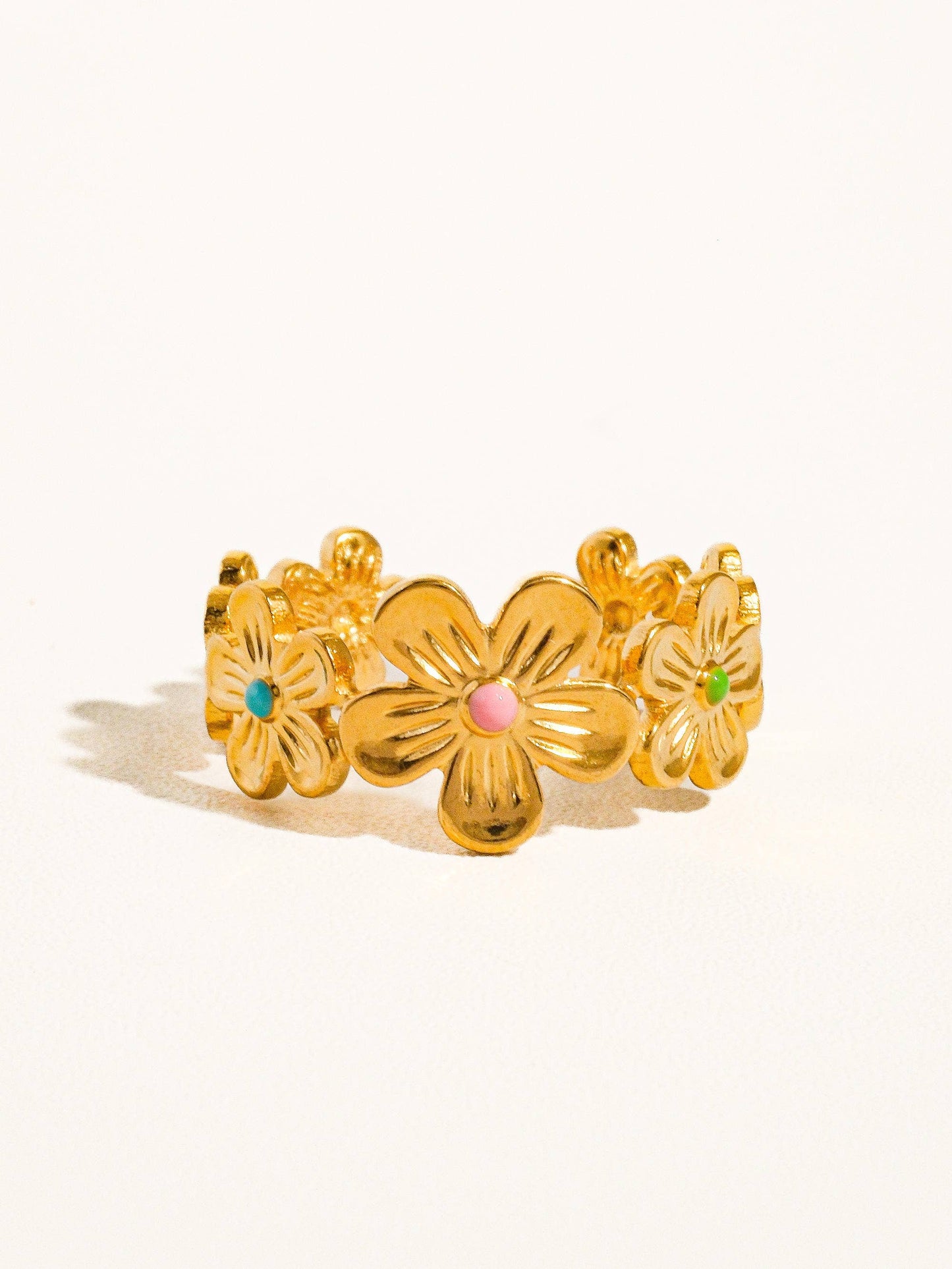 Golden Hibiscus Multicolor Ring-PREORDER