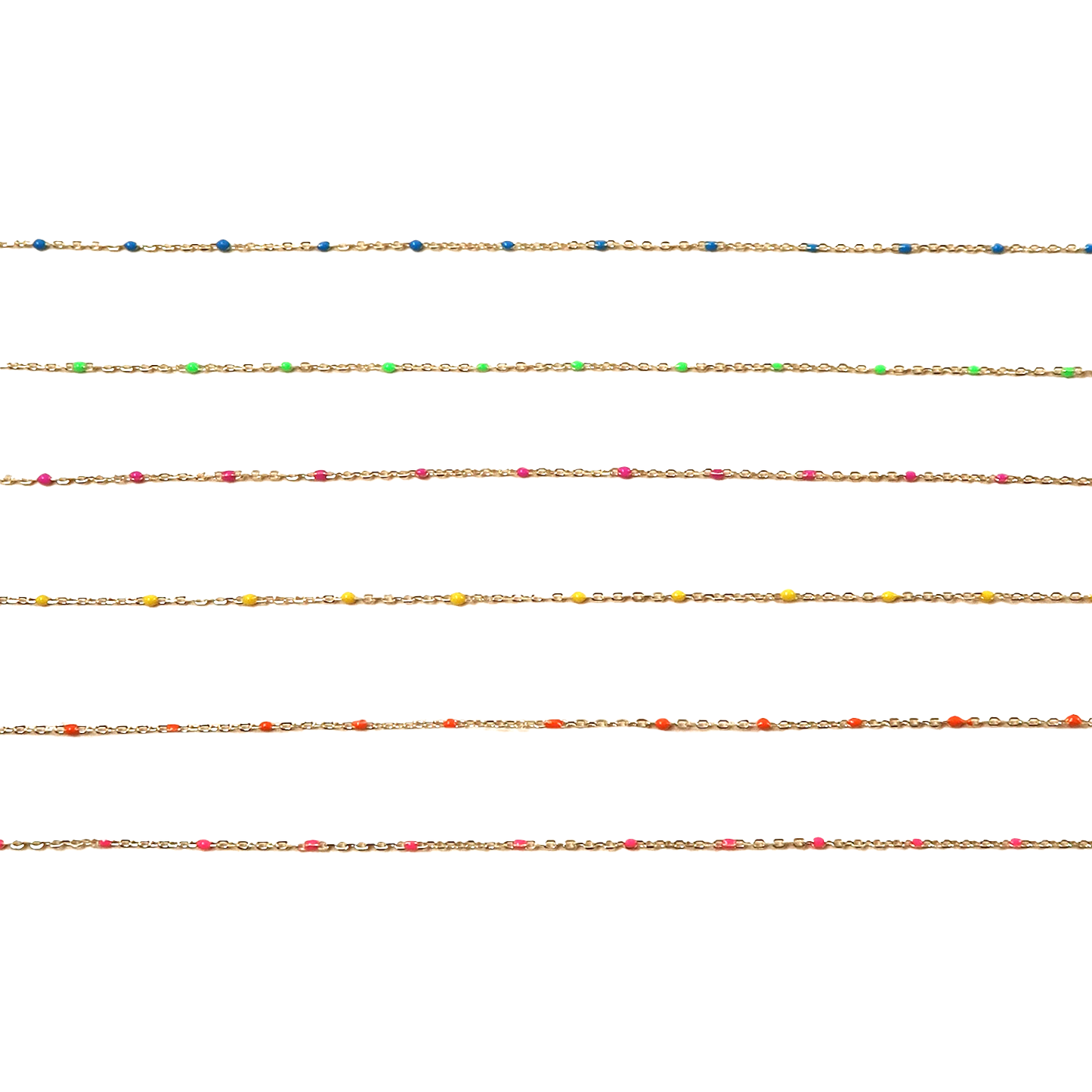 Double Strand Enamel Bracelet: Yellow + Orange