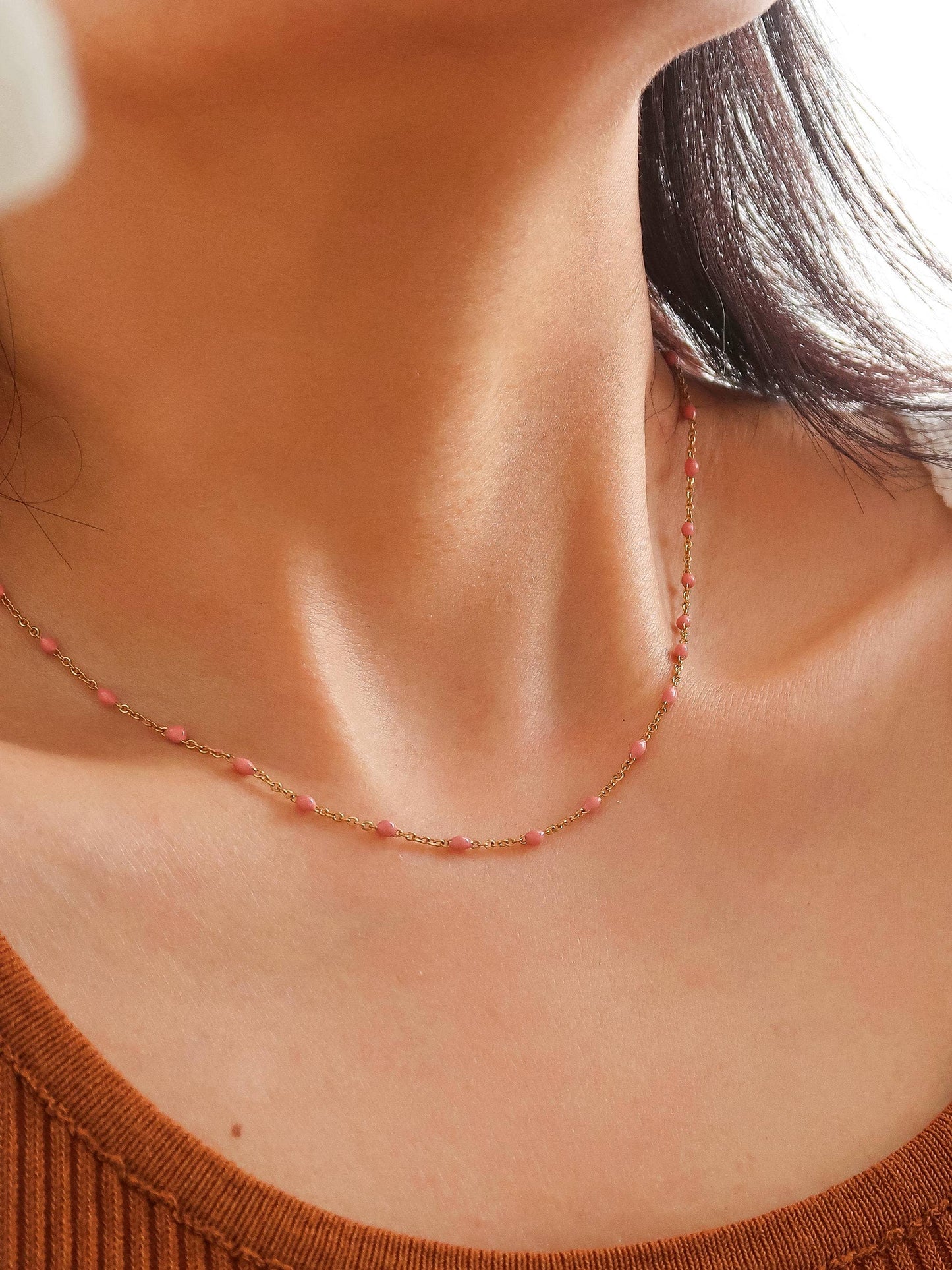 Soleil Rose Chain Necklace-PREORDER