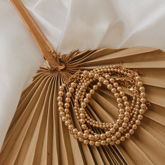 Gold Filled Luxe Beaded Bracelet: 3MM