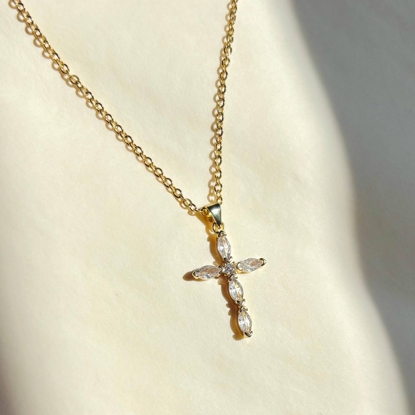 Luna Cross Necklace-PREORDER