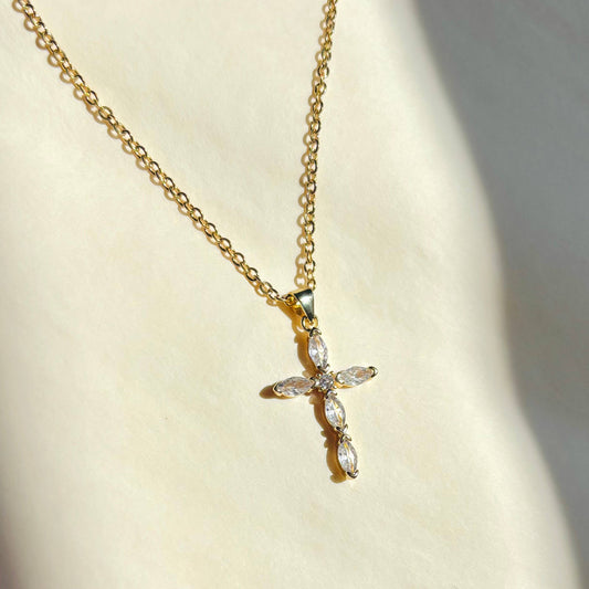 Luna Cross Necklace-PREORDER