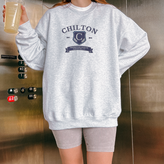 Chilton Preparatory School Stars Hollow Embroidered Sweatshirt-PREORDER