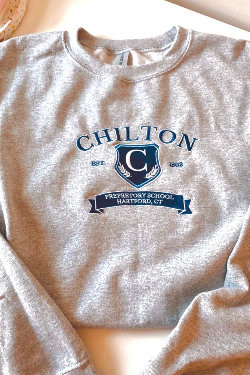 Chilton Preparatory School Stars Hollow Embroidered Sweatshirt-PREORDER