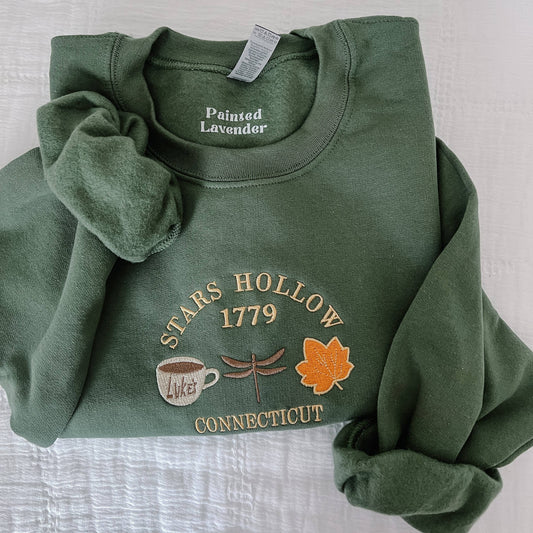 Stars Hollow Embroidered Crewneck Sweatshirt-PREORDER