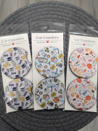 GG Inspired Car Coasters: Sweater stars hollow