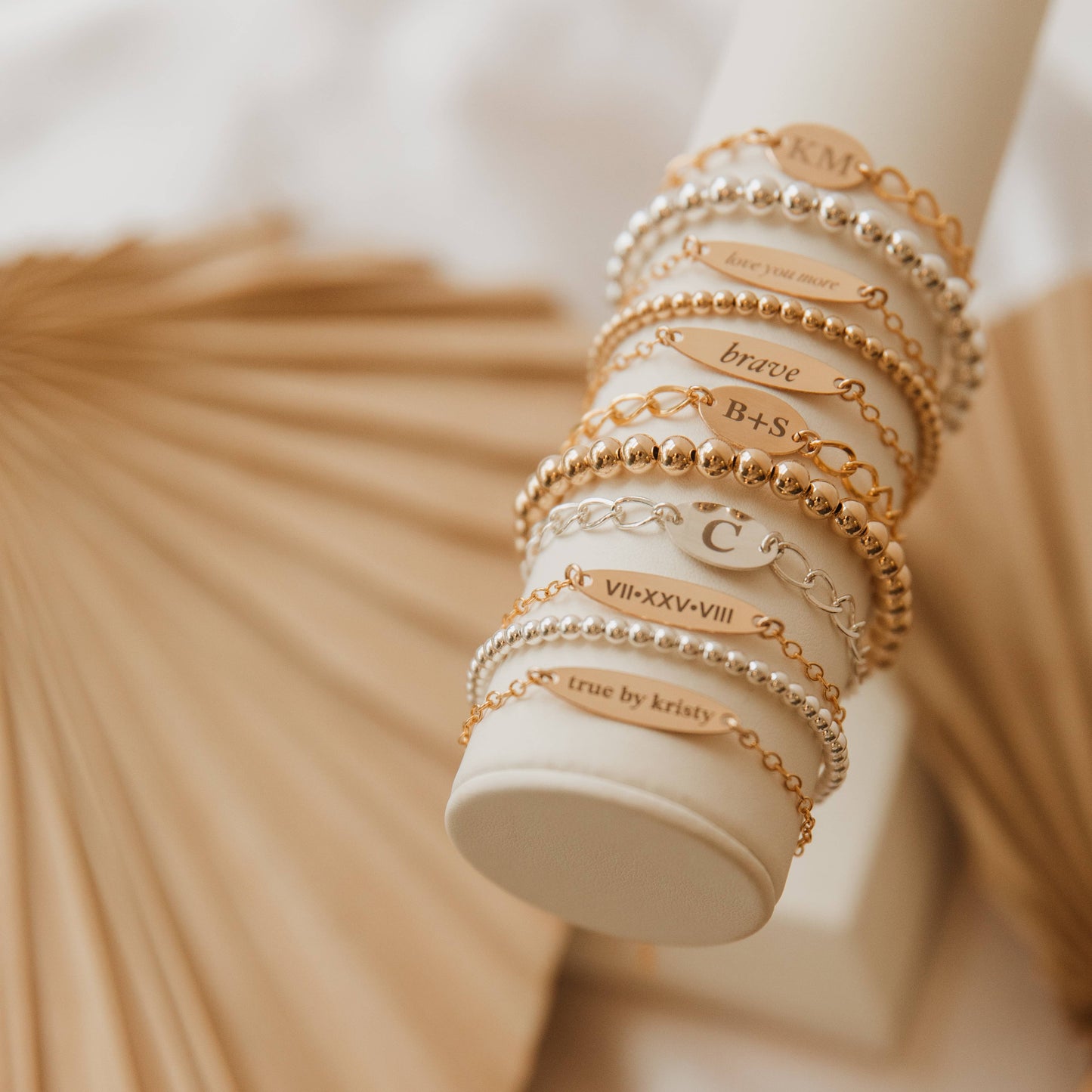 Sterling Silver Luxe Beaded Bracelet: 3MM