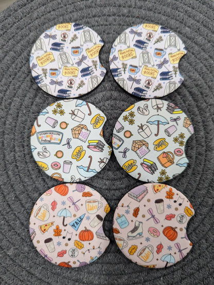 GG Inspired Car Coasters: Sweater stars hollow