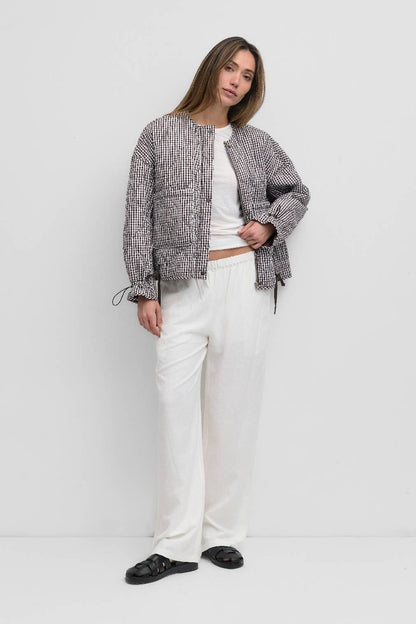 Mocha lane quilted Jacket