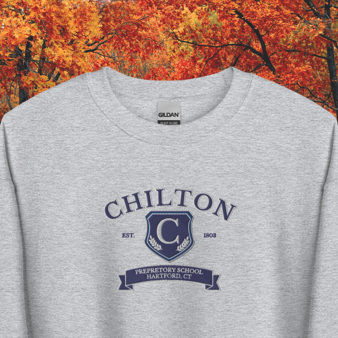 Chilton Preparatory School Stars Hollow Embroidered Sweatshirt-PREORDER