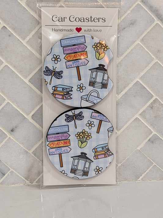 Summer Stars Inspired Car Coasters : Large pattern
