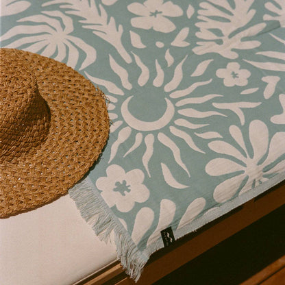 Blue Tideflower Driftweave Towel - (PREORDER)