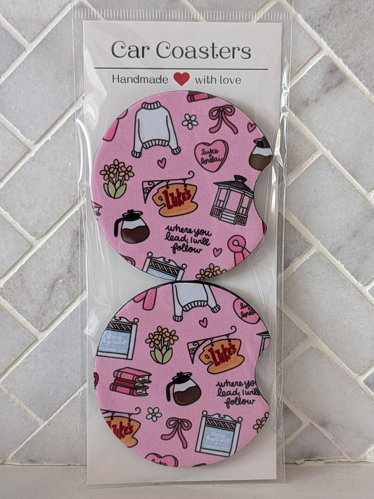 GG Valentine Car Coasters
