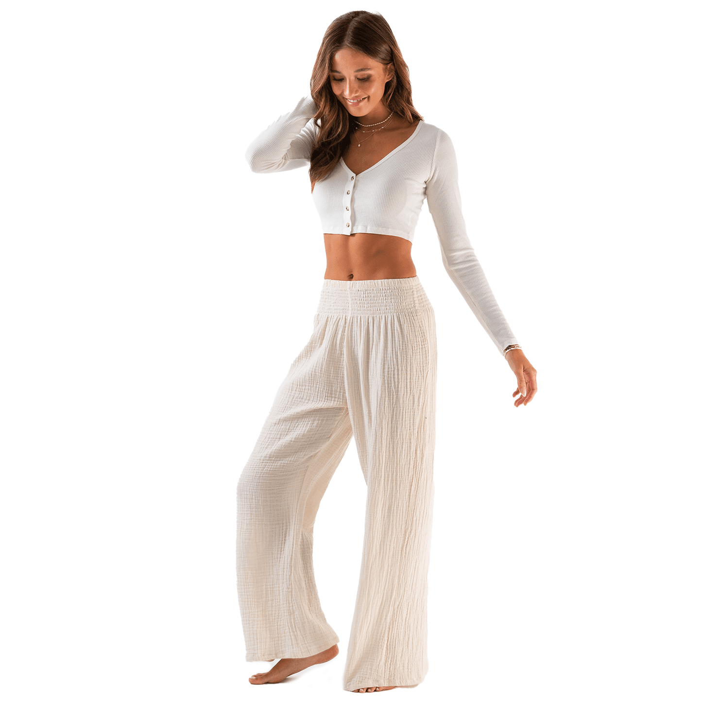 Palm Cabana Cotton Pants