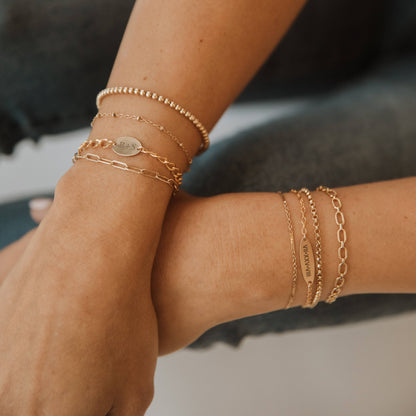 Gold Filled Luxe Beaded Bracelet: 3MM