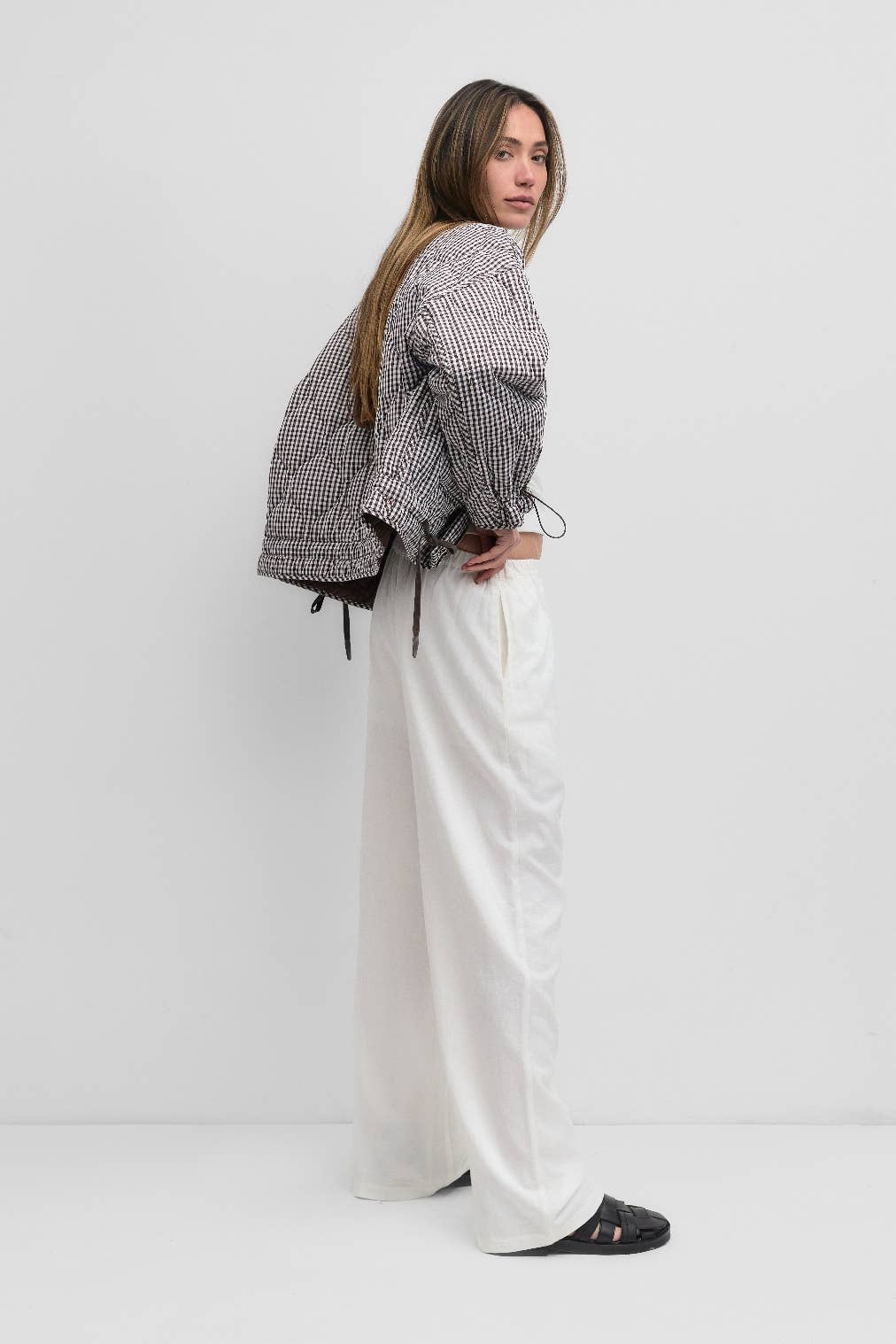 Mocha lane quilted Jacket