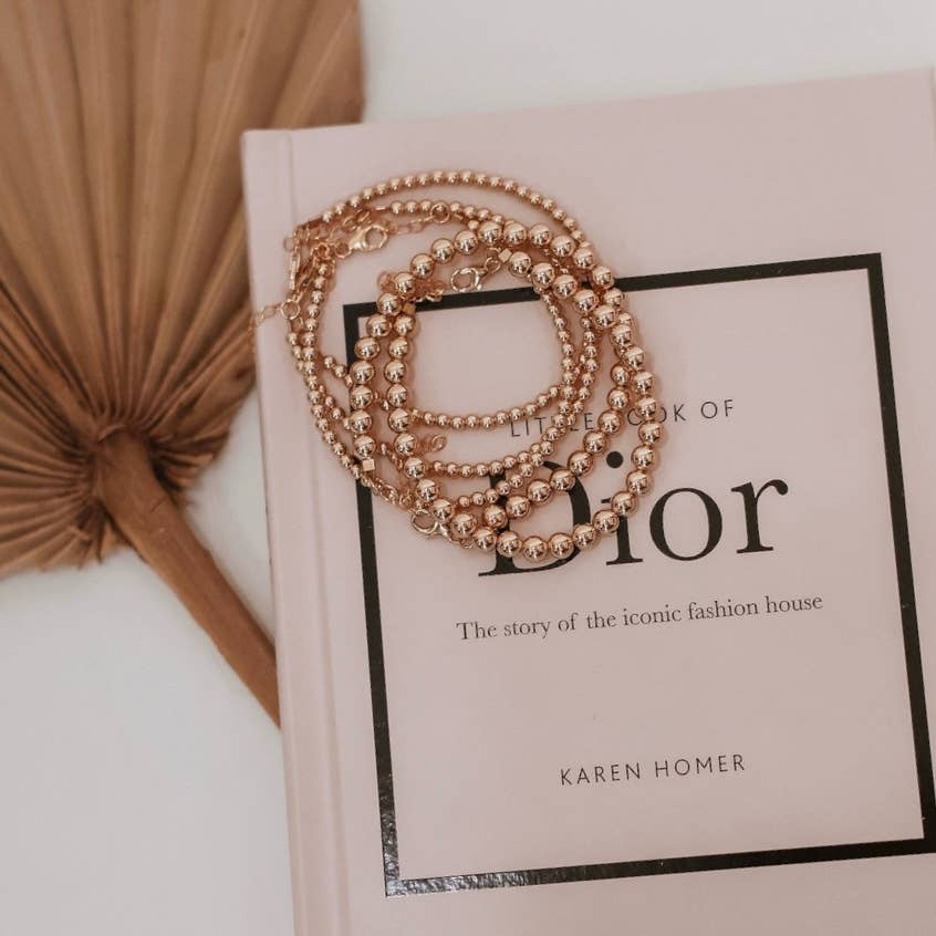 Gold Filled Luxe Beaded Bracelet: 3MM